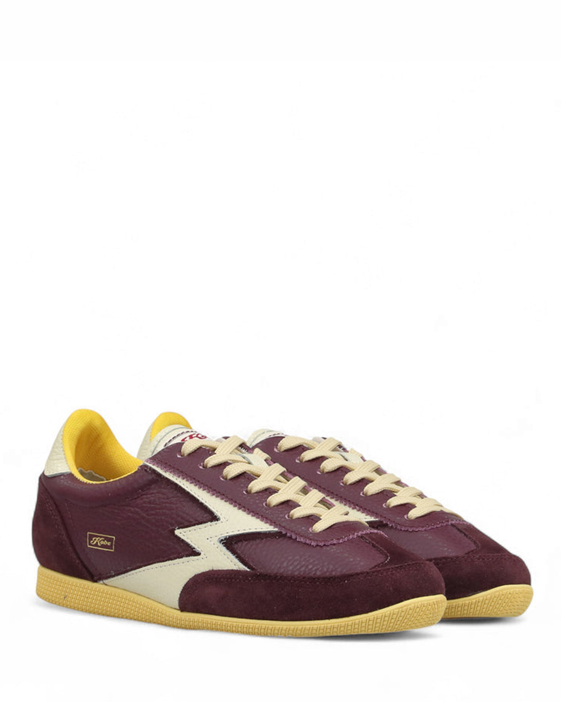W Kobe Bordeaux Leather Off White Details KO004