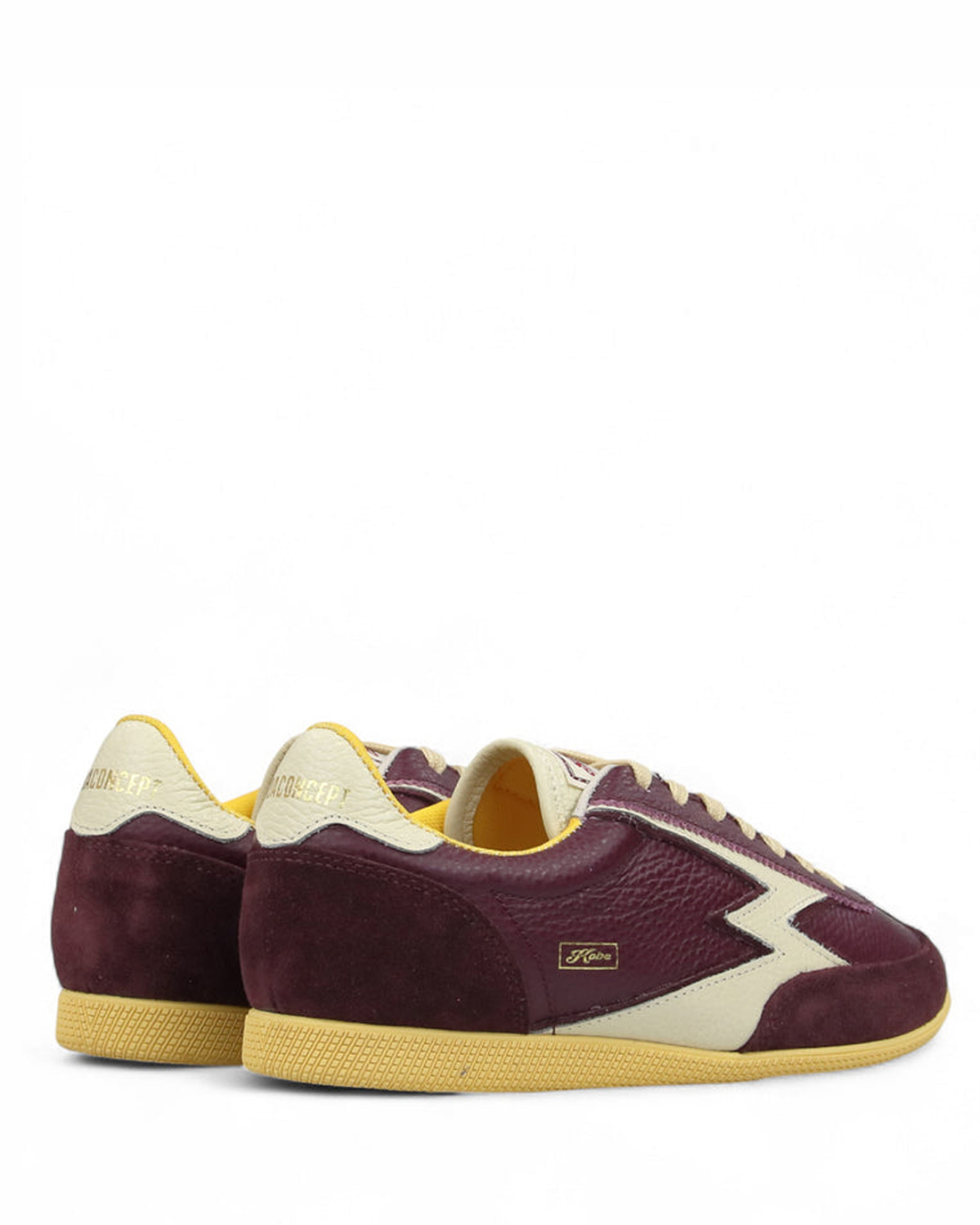 W Kobe Bordeaux Leather Off White Details KO004