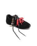 Atlas Black Suede Sneakers - lace view