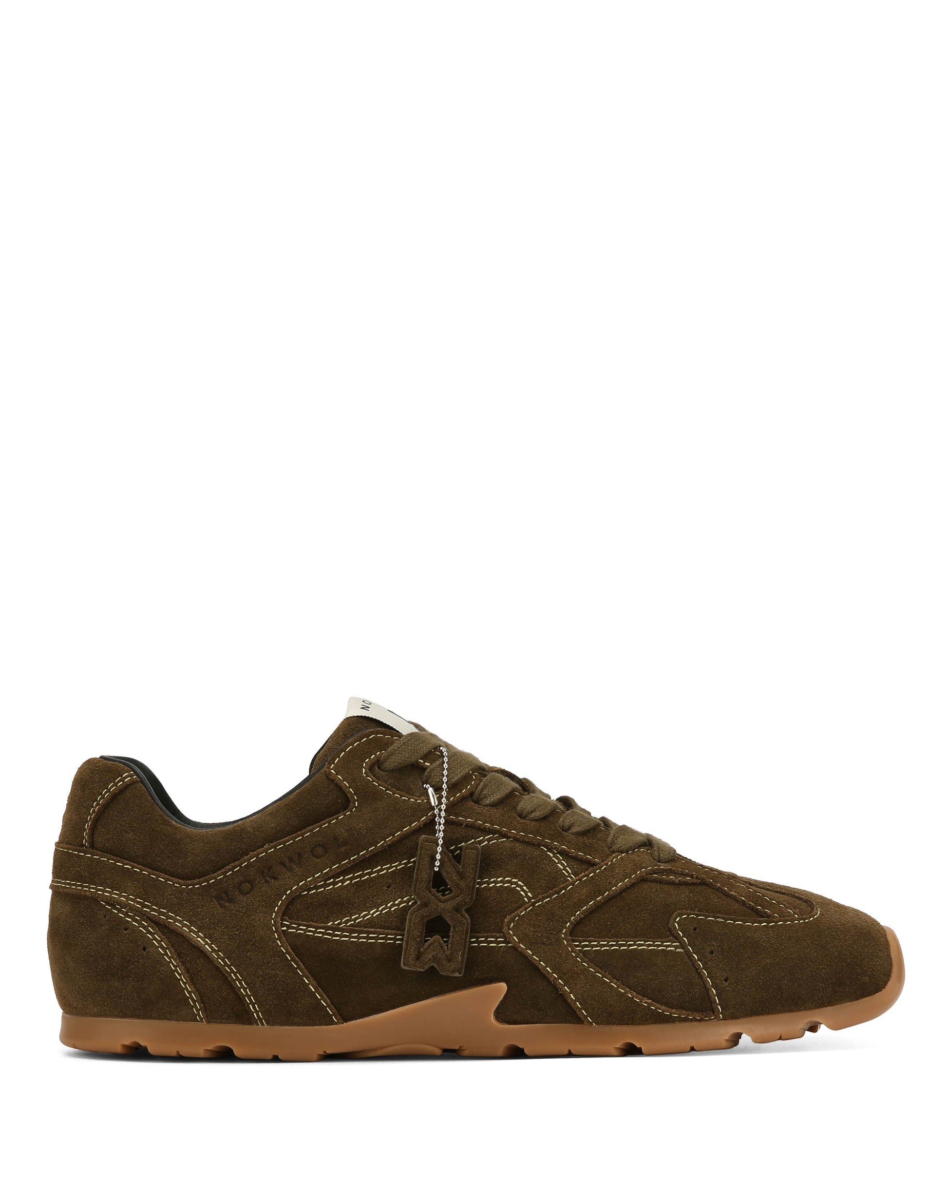 Atlas-M Khaki Suede Sneakers - side view