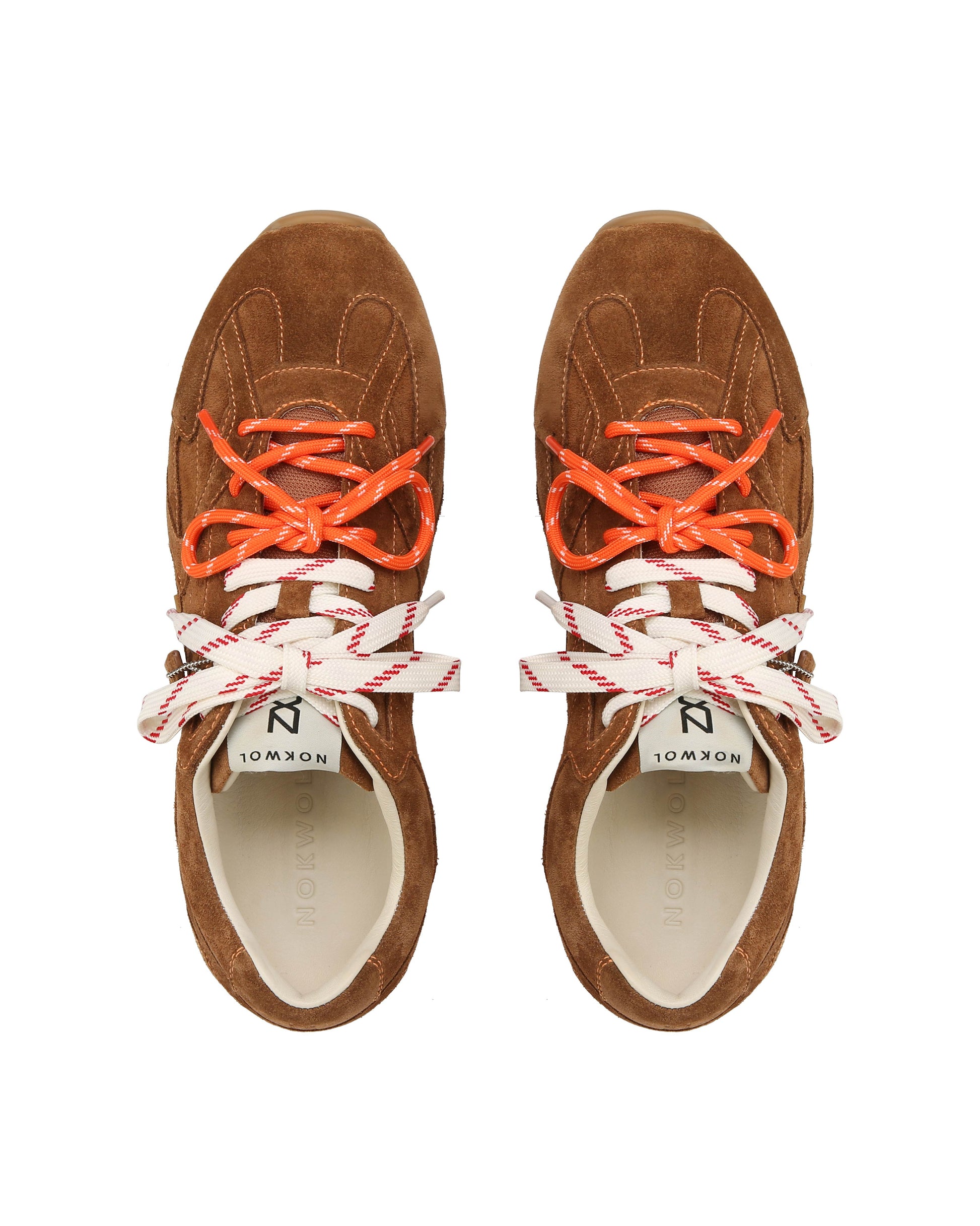 Atlas-M Tan Suede Sneakers - top lace view