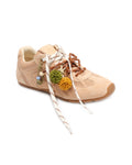 Atlas Mesh Beige Suede Sneakers - lace view