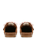 Atlas Slide-M Tan Suede Mules - back view