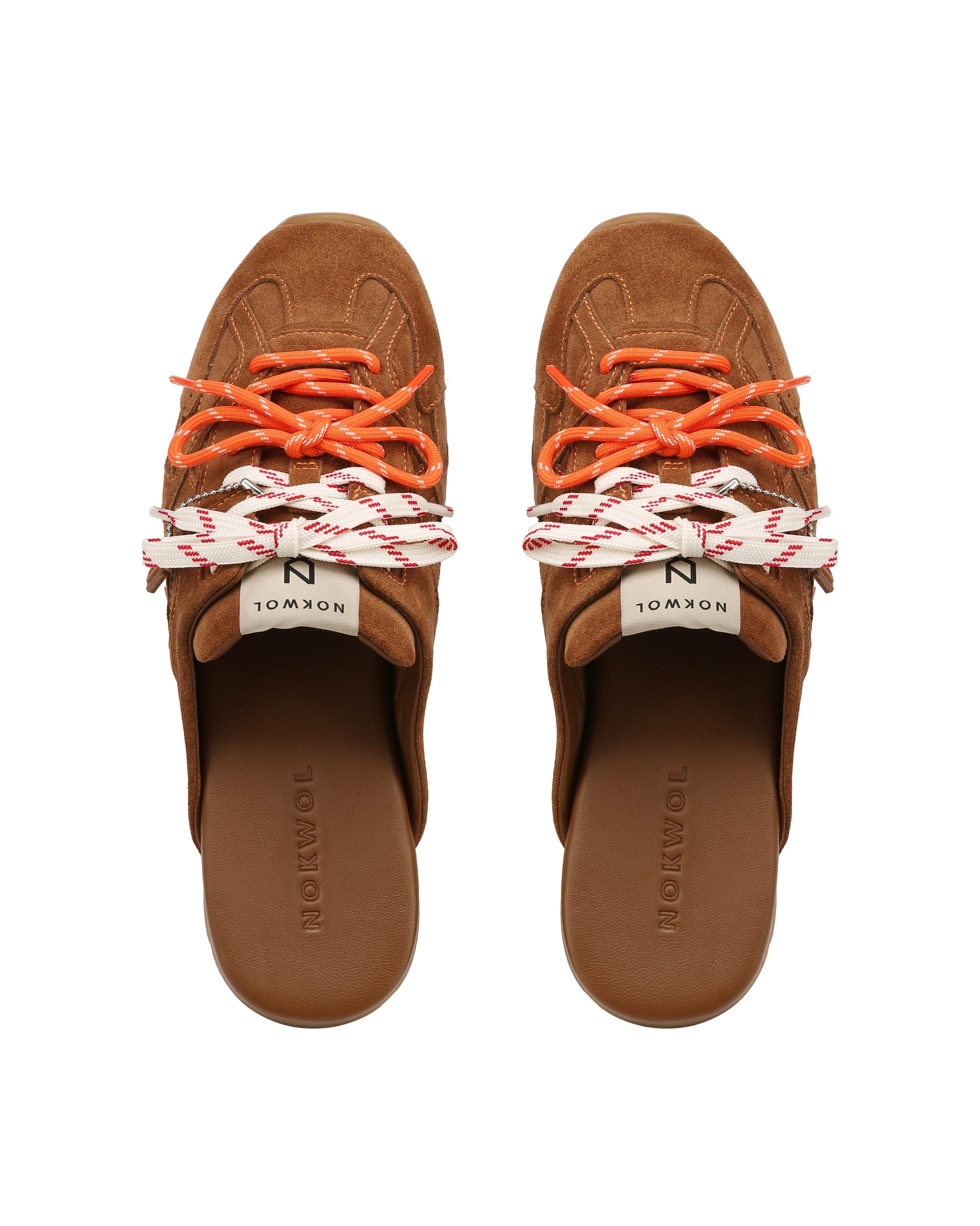 Atlas Slide-M Tan Suede Mules - top view