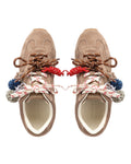 Atlas Mushroom Suede Sneakers - top view lace detail