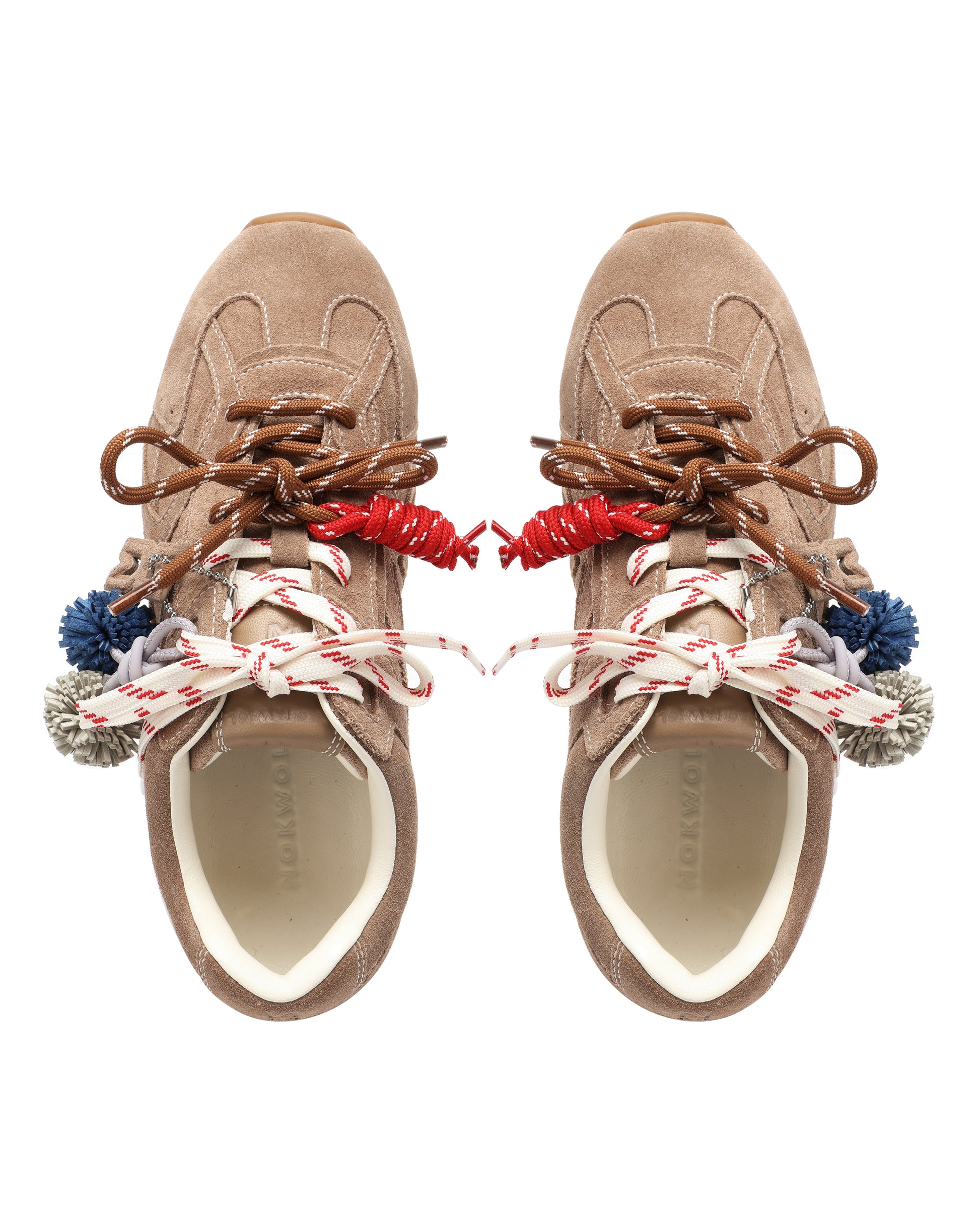 Atlas Mushroom Suede Sneakers - top view lace detail