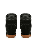 Eden Black Wedge Sneakers - back view