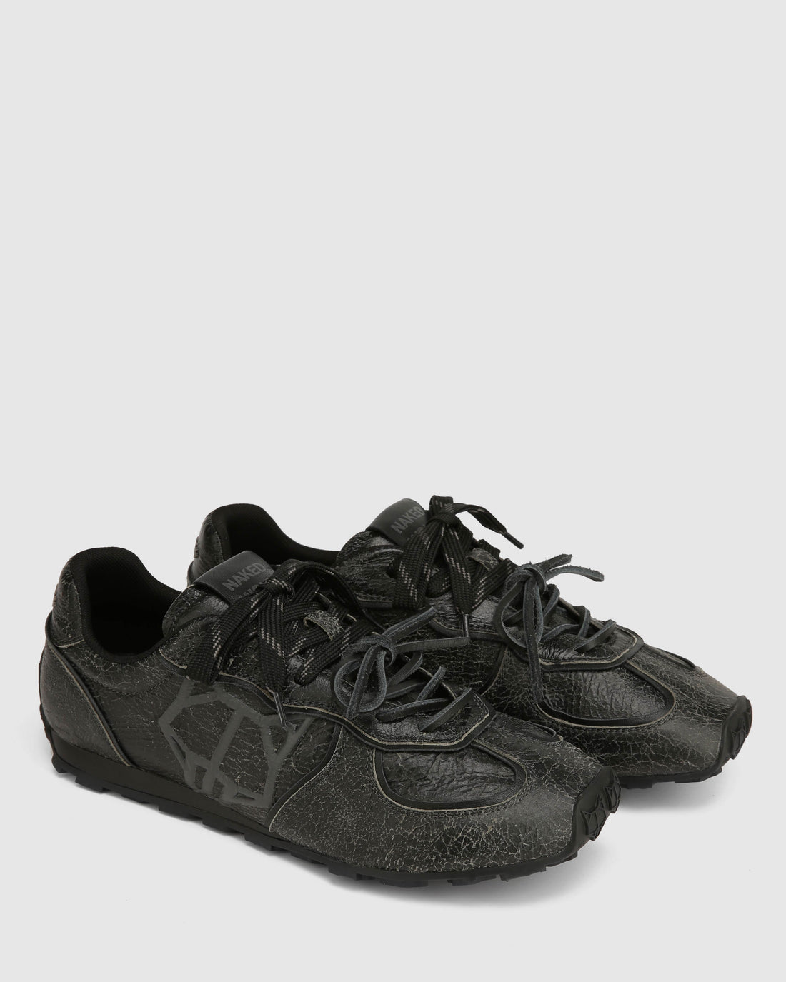 Lightning Grey Distress Leather